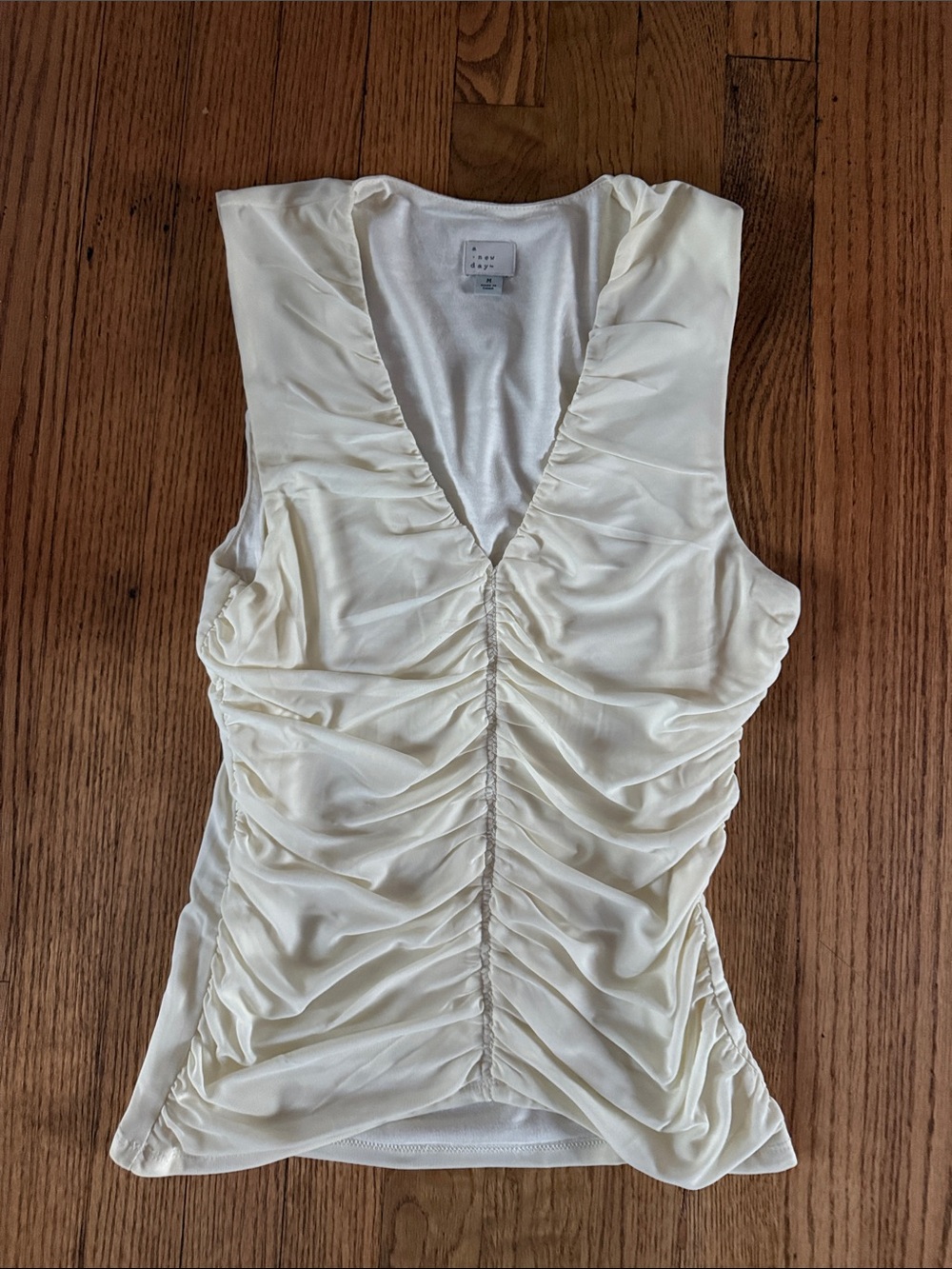 a new day Ruched V-Neck Sleeveless Top